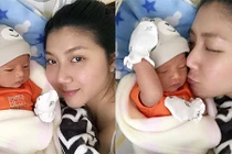 Siêu mẫu Ngọc Quyên khoe con trai gần 2 tuần tuổi