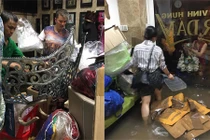 Cận cảnh biệt thự triệu đô của Mr Đàm ngập nặng sau mưa