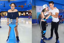 Con gái Thanh Lam, diễn viên Thùy Anh háo hức trượt băng