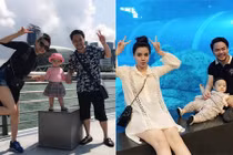 Trang Nhung khoe ảnh hạnh phúc bên chồng con ở Singapore