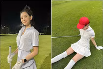 Gu thời trang đánh golf của Hiền Hồ sang chảnh, độc đáo cỡ nào?
