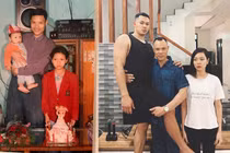 Chụp ảnh hệt năm xưa, con trai chỉ đứng cũng đủ làm bố “vẹo sườn”