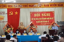 Chủ tịch VUSTA Phan Xuân Dũng và các ứng viên ĐBQH khoá XV tiếp xúc cử tri huyện Ninh Sơn