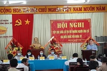 Chủ tịch VUSTA Phan Xuân Dũng và các ứng viên ĐBQH khoá XV tiếp xúc cử tri huyện Ninh Sơn