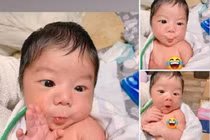 Biểu cảm “hết nấc” của bé sơ sinh khiến dân mạng “đổ rầm rầm“