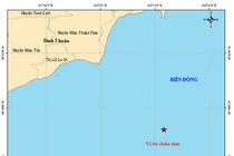 Xảy ra động đất ngoài biển Bình Thuận