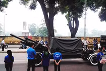 Diễn tập rước linh cữu Đại tướng ở Hoàng Diệu