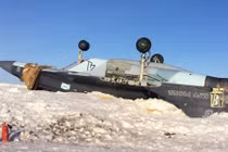 Hiện trường MiG-29K gặp nạn lật ngửa, chổng vó