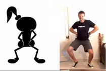 Màn nhảy đồng bộ và hài hước của thanh niên theo sticker