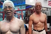 Những bài tập nặng đô giúp cụ ông 73 tuổi giữ cơ bắp cường tráng