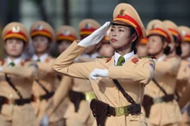 Màn diễu binh hoành tráng của sinh viên HV Cảnh sát