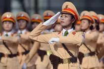 Màn diễu binh hoành tráng của sinh viên HV Cảnh sát