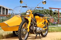 Xe máy Honda Super Cub độ Sidecar 3 bánh cực chất 