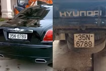 Rolls-Royce 17 tỷ tại Ninh Bình “ắn cắp” biến số ôtô tải 