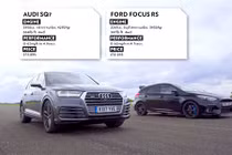 Xem Audi SQ7 đua tốc độ cùng Ford Focus RS