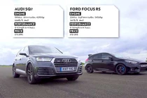 Xem Audi SQ7 đua tốc độ cùng Ford Focus RS