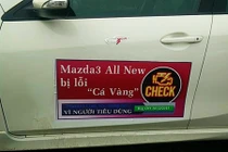 Hàng chục xe Mazda 3 chăng khẩu hiệu “bị lỗi” tại Hà Nội 