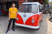 Nam sinh cấp 3 lắp ráp ôtô điện dáng Volkswagen ở Nam Định 