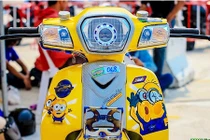 "Xế nổ" Honda Super Cub 110 độ khủng phong cách Minions