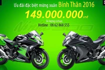 Kawasaki Ninja 300 ABS 2016 giảm giá “sốc” tại VN
