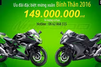 Kawasaki Ninja 300 ABS 2016 giảm giá “sốc” tại VN