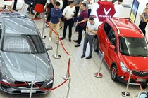 Xe ôtô VinFast và Mitsubishi tham dự Vietnam AutoExpo 2019 