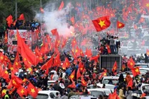 Cảm động về giao thông cổ vũ U23 Việt Nam