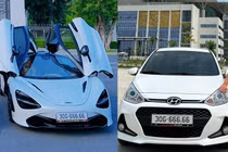 McLaren 720S hơn 20 tỷ định danh biển "ngũ quý 6" của Hyundai i10?