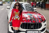 Xe sang Maserati "lên đồ" cổ vũ tuyển bóng đá Việt Nam