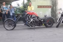 Môtô độ động cơ máy bay độc nhất Việt Nam “bị tóm“