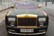 Đại gia Việt mạ vàng siêu xe sang Rolls-Royce đón Tết