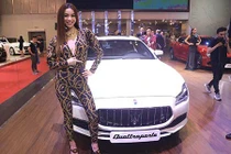 Hà Hồ đọ dáng cùng dàn người đẹp và xe sang Maserati 