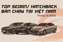 Top xe sedan/hatchback bán chạy nhất Việt Nam tháng 9/2020
