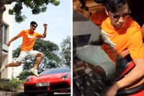 Thủ môn Bùi Tiến Dũng "đọ dáng" Ferrari 488 GTB biển ngũ quý 5