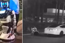 Xe tự lái Tesla "đâm chết" một rô bốt rồi bỏ chạy?