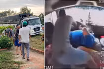 Video: Tài xế đột quỵ khi đang điều khiển xe tải ở Long An