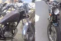 Thợ Sài Gòn độ môtô “đồng nát” thành tracker siêu đẹp 