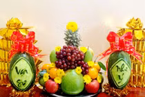 3 cây, 2 quả hưng thịnh chưng ngày Tết hút tài lộc về