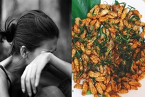 Đi ăn quán, chồng đút hết cơm vào miệng vợ vì tiếc tiền