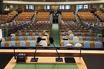 Cảnh tượng “lạ” trong trụ sở Liên Hợp Quốc thời COVID-19