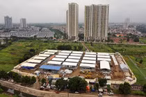 Bệnh viện dã chiến lớn nhất Hà Nội sau hơn 10 ngày xây dựng