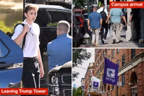 Cậu út nhà ông Trump nổi bật trong ngày đầu vào đại học