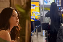 Team qua đường bắt trọn khoảnh khắc Bích Phương mặc cây đen ở sân bay