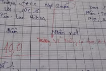 Bài kiểm tra được 10 điểm, nữ sinh vẫn nhận lời phê tệ của cô giáo