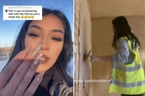 Nữ sinh làm xây dựng đeo móng tay giả dài 2,5cm gây chú ý