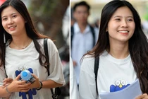 Nữ sinh được tìm kiếm khi xuất hiện rạng rỡ sau buổi thi Ngữ văn