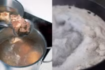 Sự thật về lớp bọt trong nước hầm xương, nước luộc thịt