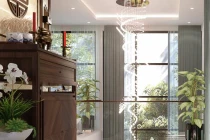 Mẫu nhà phố 2 tầng sang xịn như biệt thự, nội thất bên trong ngây ngất