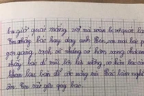 Học sinh tiểu học tả bác hàng xóm như tranh biếm họa