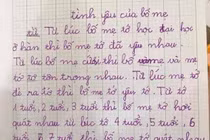 Học sinh tả tình yêu của bố mẹ gây sốt